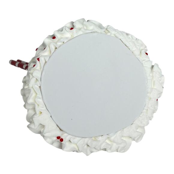 NEW 5" Whip Cream MUG CUP TOPPER Decor Christmas Holiday Straws Sprinkles Candy - Picture 4 of 7